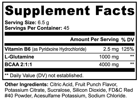 BurnRex BCAA Shock Powder (Fruit Punch)