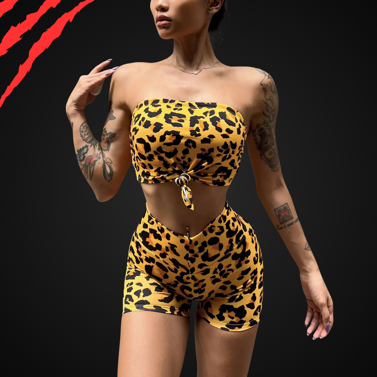 BurnRex Cheetah Chase Crop Set