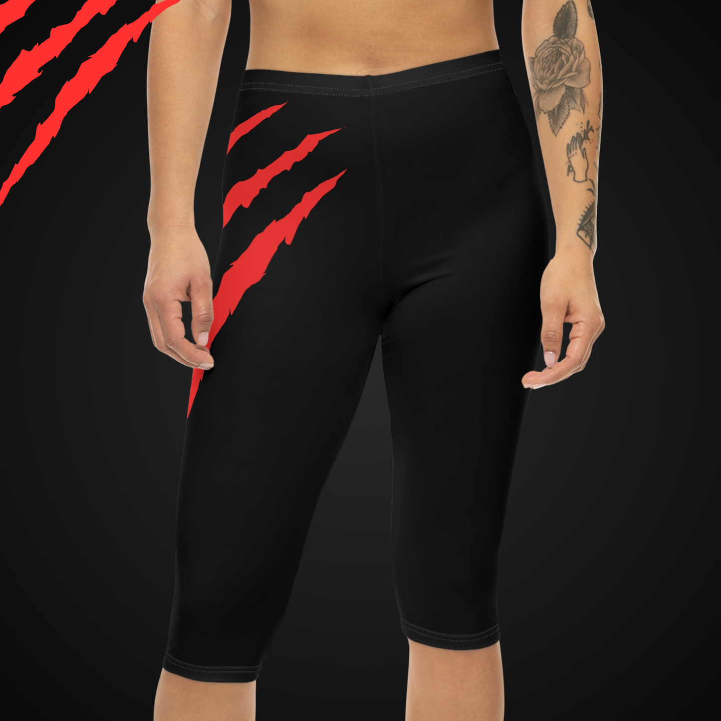 Slash Women’s Capri Leggings (Black)