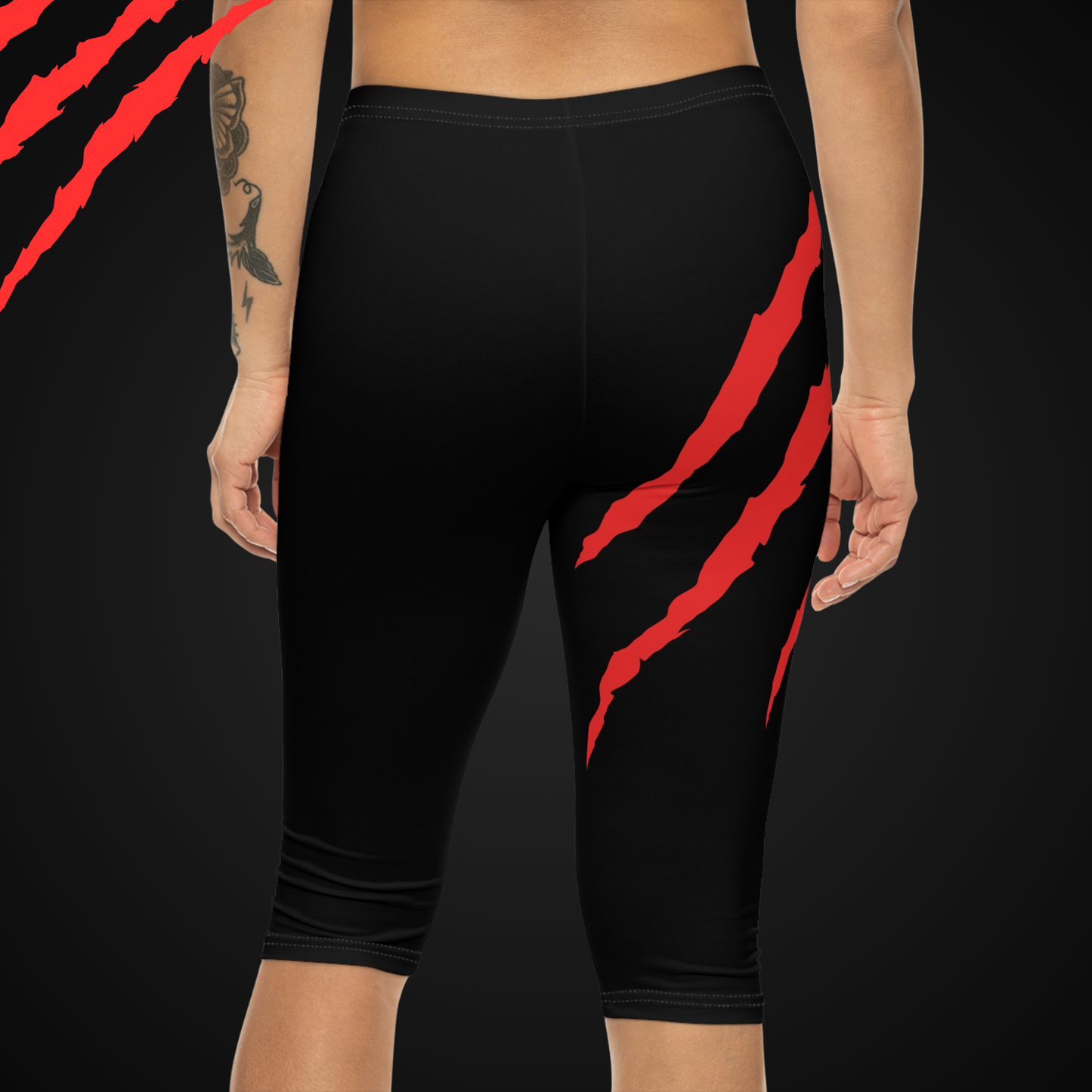 Slash Women’s Capri Leggings (Black)