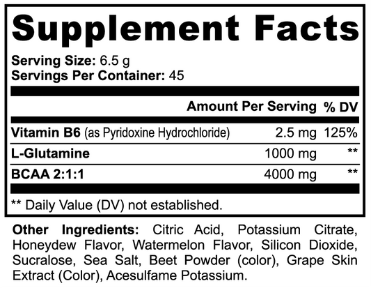 BurnRex BCAA Post Workout Powder (Honeydew/Watermelon)