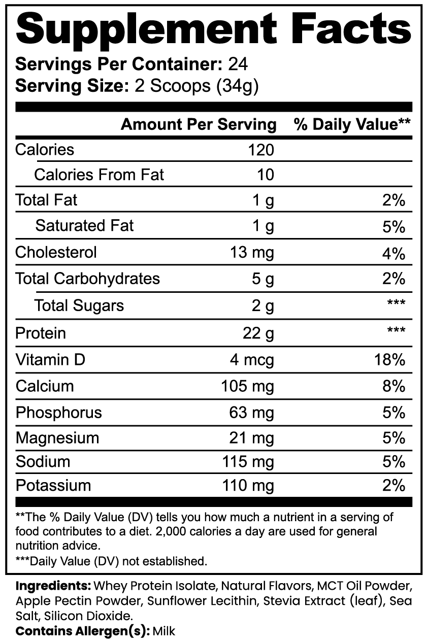 BurnRex 100% Whey Protein Isolate (Vanilla)