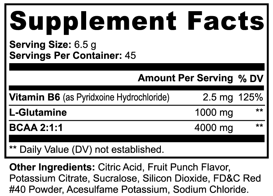 BurnRex BCAA Shock Powder (Fruit Punch)