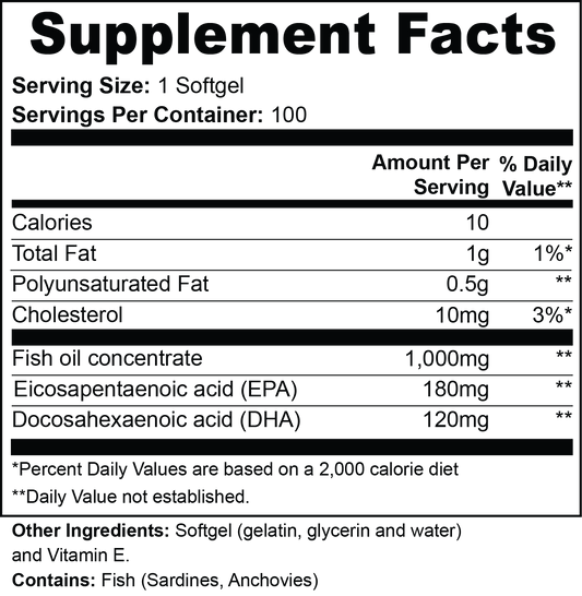 BurnRex Omega-3 EPA 180mg + DHA 120mg